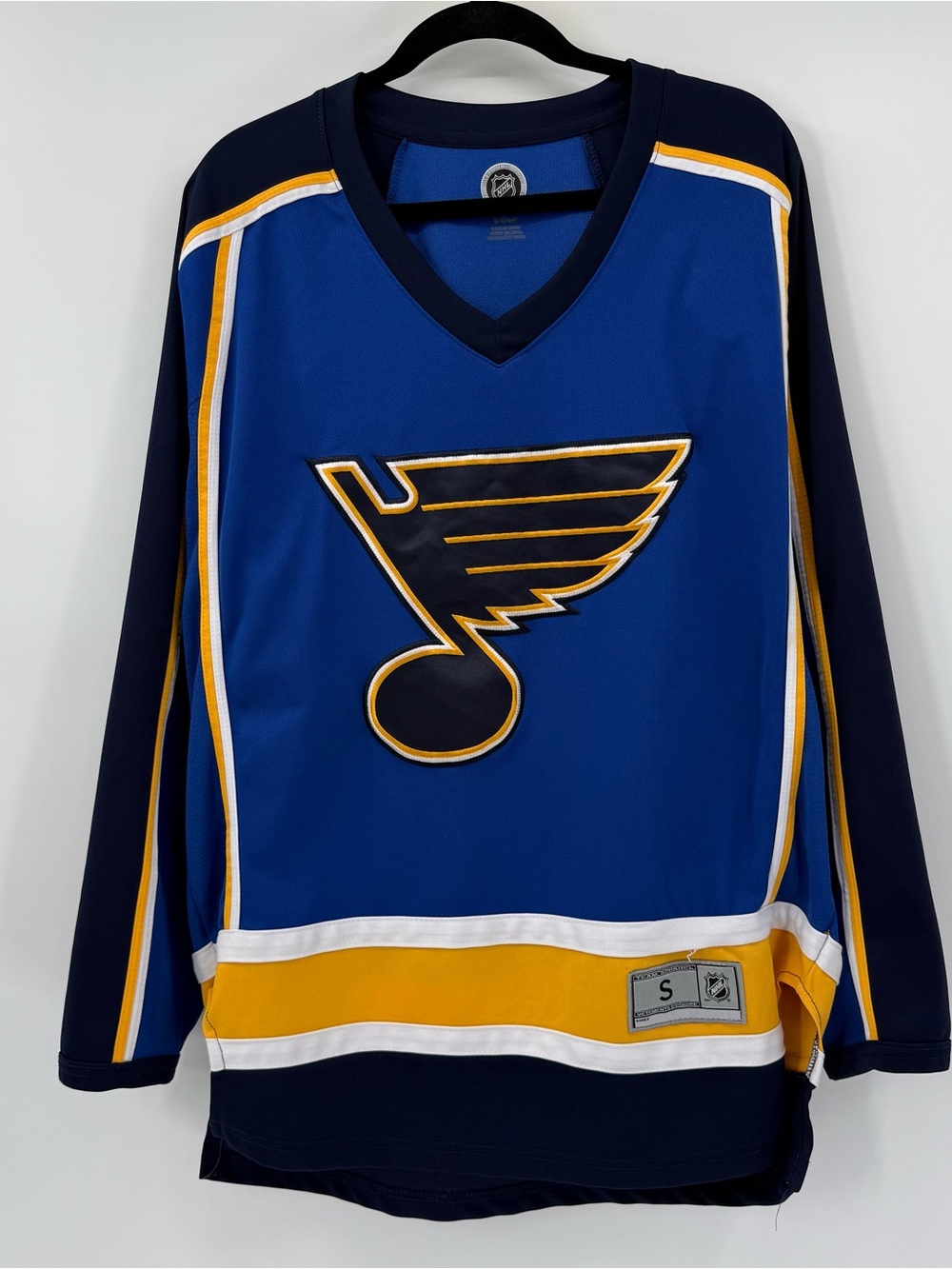 NHL Blue Navy Yellow St. Louis Blues Hockey Jersey